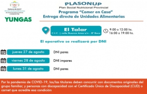 Entregan unidades alimentarias en El Talar y Puesto Viejo