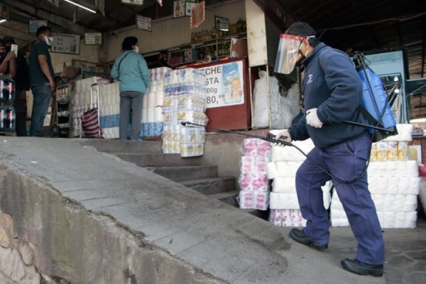 Profundizan medidas de bioseguridad en mercado de Abasto