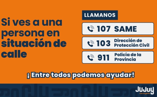 Operativo de Gobierno. Asistencia a personas en situación de calle