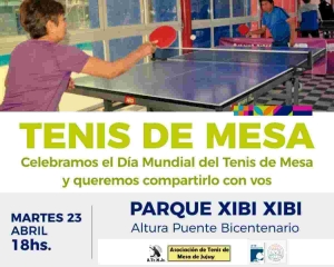 Celebrar&aacute;n el D&iacute;a Mundial del Tenis de Mesa en el Parque Xibi Xibi