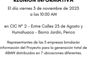 Convocan a reuni&oacute;n informativa propiciada por JEMSE en Perico