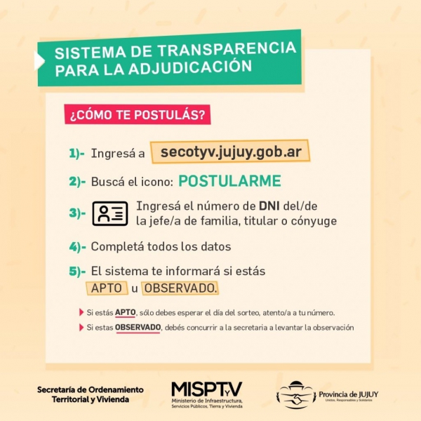 Ultimos d&iacute;as para inscribirse en sorteo de lotes