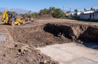 Alto Comedero: avanzan las obras de puentes alcantarilla