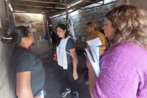 Temporal: Desarrollo Humano hizo relevamientos a familias afectadas en Monterrico