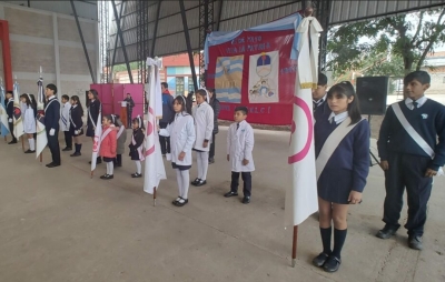 Alumnos de la &ldquo;EMarina Vilte&rdquo; juraron lealtad a la Bandera de la Libertad Civil