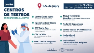 Contener el sistema con Centros de Testeos y "EpiMovil"