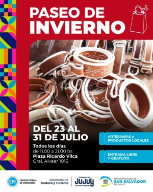 El Paseo de Invierno abrirá sus puertas el 23 de julio en Plaza Ricardo Vilca