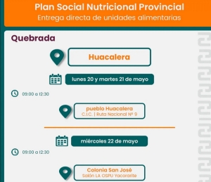 Comer en Casa: en Huacalera entregarán unidades alimentarias
