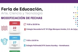 Cambios de fecha en la Feria de Ciencias