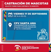 Entregan turnos para castraci&oacute;n de mascotas