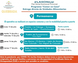 Entregan unidades alimentarias en Purmamarca