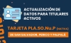 Tarjeta PLASONUP:actualizaci&oacute;n de datos para titulares activos