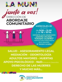 &ldquo;La Muni Junto a Vos&rdquo;, brindar&aacute; servicios en B&deg; &Eacute;xodo Juje&ntilde;o