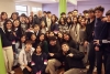 Palpal&aacute;. Morales, junto a los estudiantes del Colegio Modelo