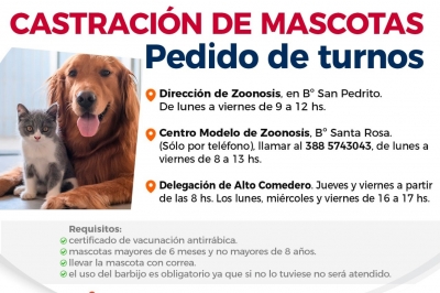 Castran mascotas , pero solo con turnos
