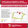 Corte total de tr&aacute;nsito en Los Perales