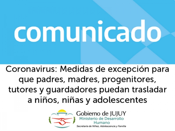 Coronavirus: Medidas para traslado de ni&ntilde;as, ni&ntilde;os y adolescentes