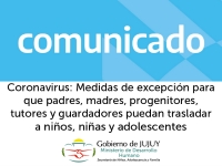 Coronavirus: Medidas para traslado de ni&ntilde;as, ni&ntilde;os y adolescentes