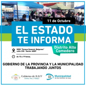 "El ESTADO TE INFORMA" SE EMPLAZAR&Aacute; EN EL NIDO PARQUE BELGRANO