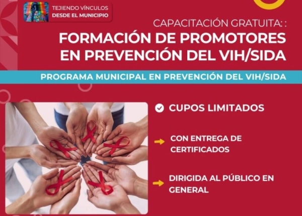 Invita a capacitarse como Promotores en Prevenci&oacute;n de VIH/SIDA