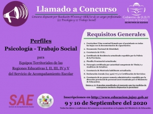 Llaman a sic&oacute;logos para cubrir cargos