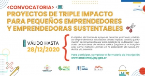 Convocatoria para emprendimientos sustentables