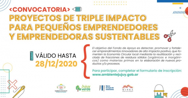 Convocatoria para emprendimientos sustentables