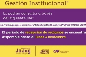 Est&aacute; disponible el listado provisorio de aprobados del Curso "A Rodar por Jujuy: Coordenadas para la Gesti&oacute;n Institucional"