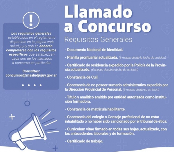 LLaman a concurso para cargos en salud