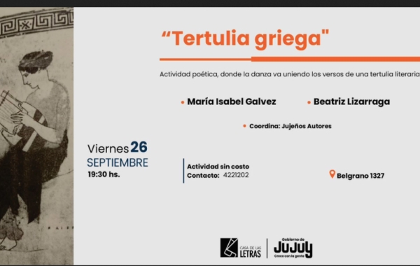 "Tertulia griega" este viernes en Casa de las Letras
