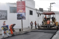 Se repavimenta la calle Monteagudo del barrio General Arias