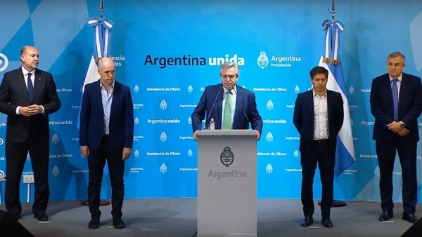 El Presidente anunci&oacute; un aislamiento social, preventivo y obligatorio