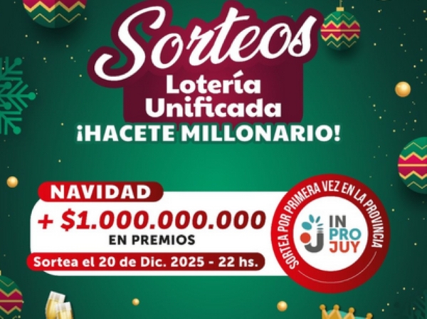 Jujuy sede del Sorteo Extraordinario de Navidad de Lotería Unificada 2025
