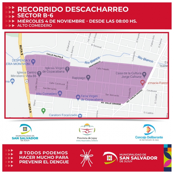 Campa&ntilde;a de "descacharreo" recorrer&aacute; el B-6 del Comedero