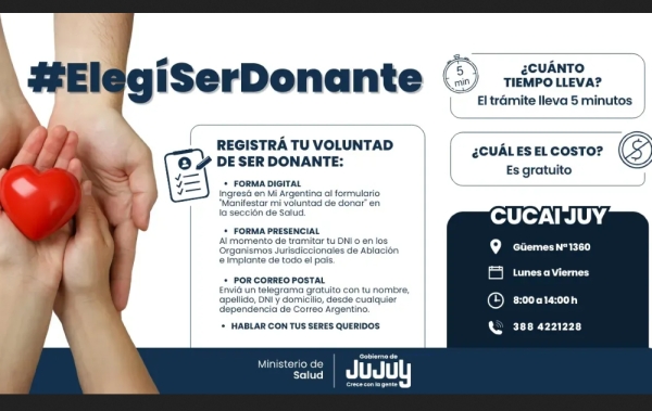 Jujuy concret&oacute; el operativo de donaci&oacute;n n&uacute;mero 14