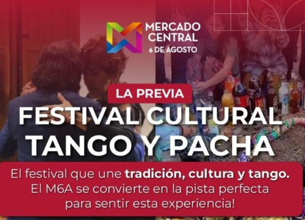 Festival Cultural Tango y Pacha llega al Mercado Central