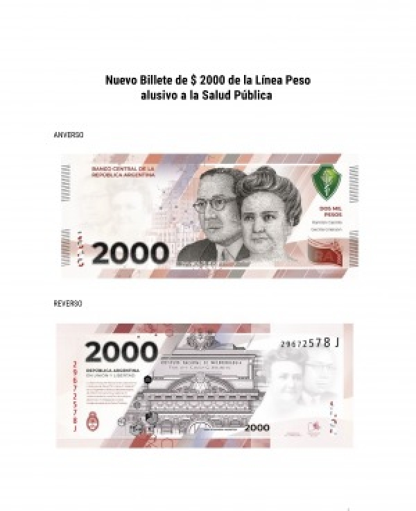 El Banco Central aprob&oacute; la emisi&oacute;n de un nuevo billete de $ 2.000