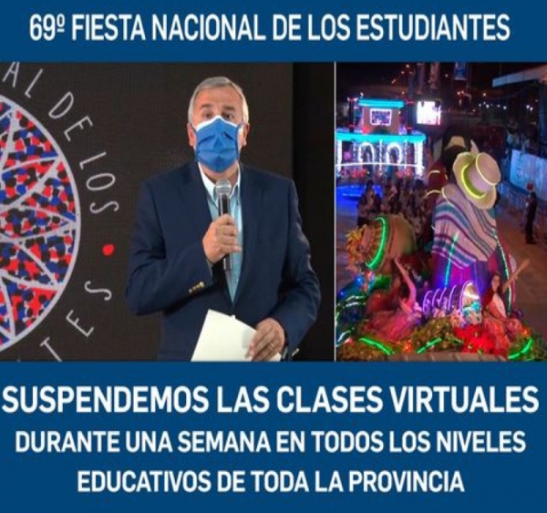 "Semana de los estrudiantes", con suspension de clases virtuales