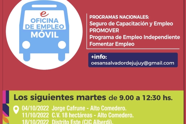 La Oficina de Empleo M&oacute;vil comenzar&aacute; octubre atendiendo en Alto Comedero