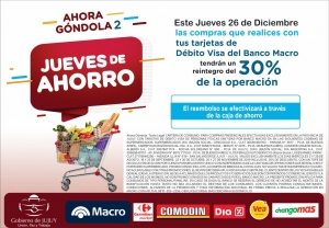 AHORA G&Oacute;NDOLA 2: CHANGOMAS SE SUMA AL &Uacute;LTIMO JUEVES DE AHORRO