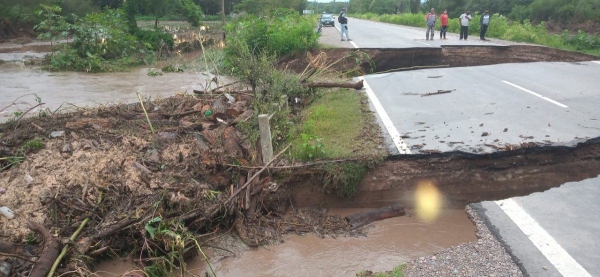 Por temporal,  corte total en ruta provincial N&deg; 61