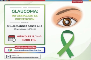 Charla virtual gratuita sobre &ldquo;Glaucoma&rdquo; en el marco del programa &ldquo;Tejiendo V&iacute;nculos&rdquo;