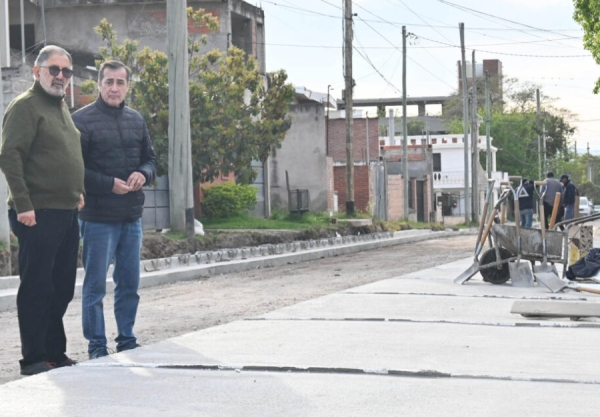 B° Los Perales suma un nuevo tramo pavimentado
