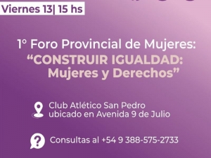 1&deg; Foro Provincial de Mujeres