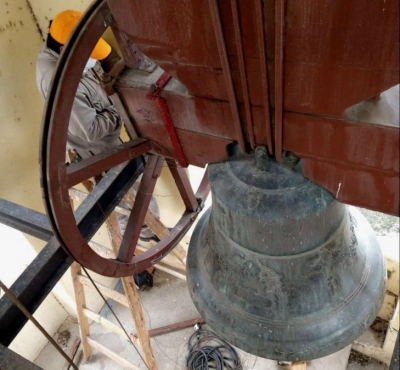 Infraestructura repar&oacute; la hist&oacute;rica campana de la Iglesia Catedral