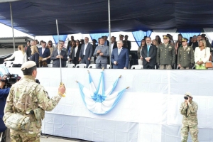 El intendente Jorge particip&oacute; del acto y desfile por un nuevo aniversario del &Eacute;xodo Juje&ntilde;o