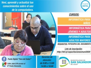 Cursos de inform&aacute;tica gratuitos en NIDOs