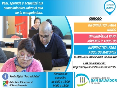 Cursos de inform&aacute;tica gratuitos en NIDOs