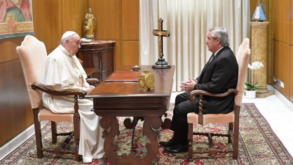 "El Papa me expres&oacute; su idea de apoyarnos en todo lo que pueda"