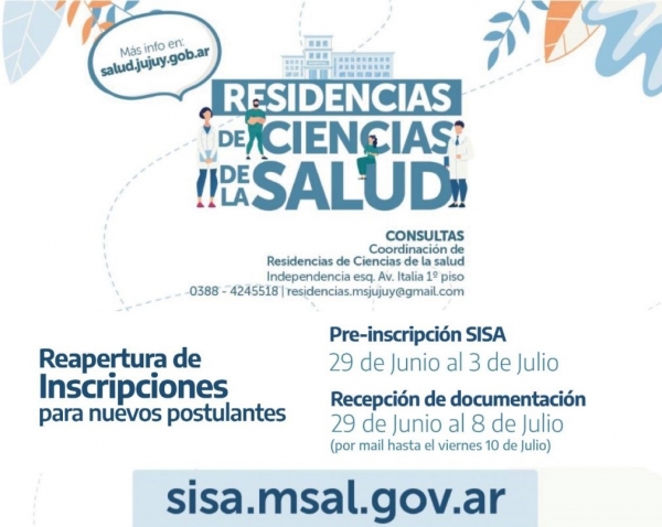 Inscriben para residencias en salud